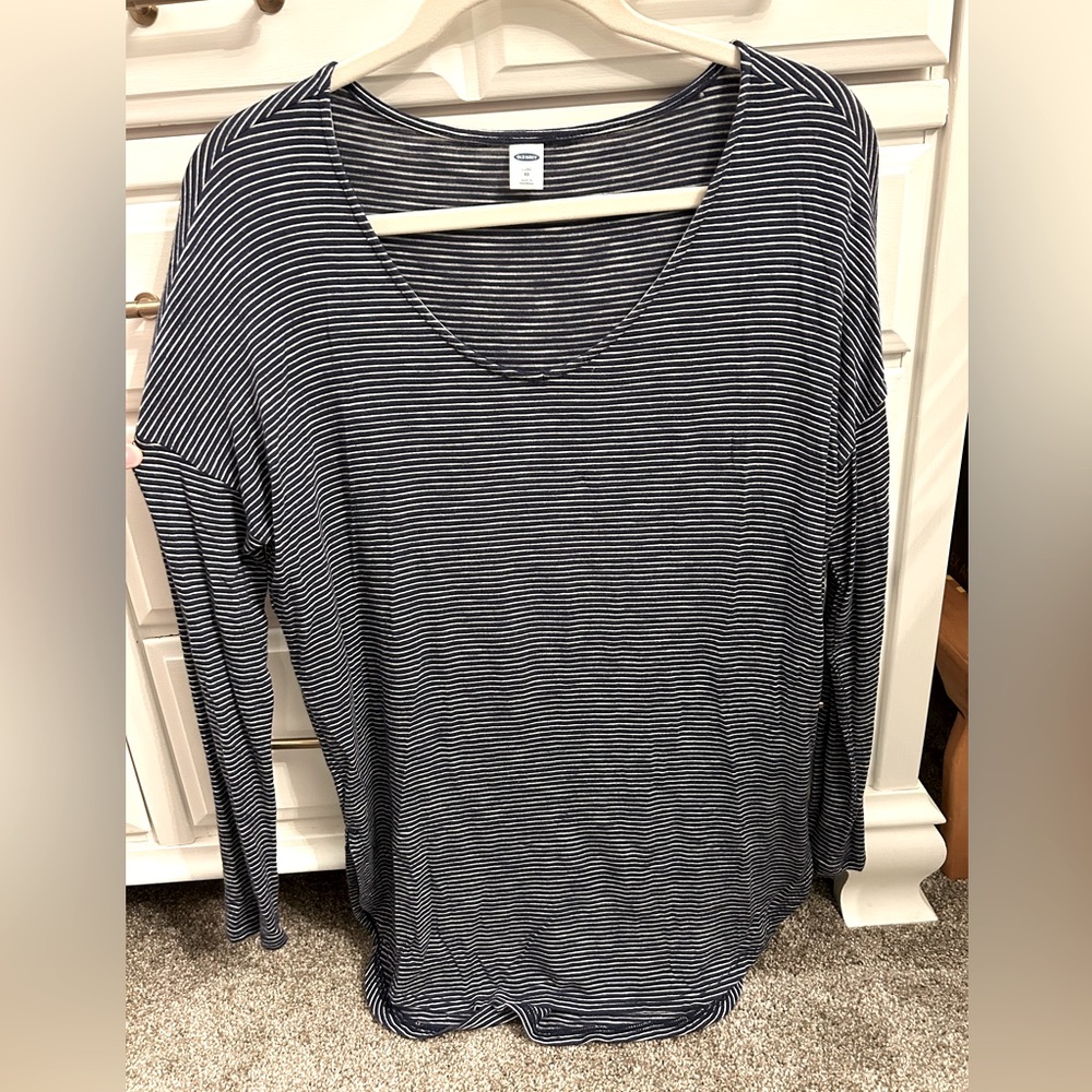 Tunic Length Striped Top
